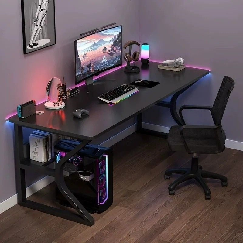 Perforated board e-sports table desktop computer table bedroom for home desk student study desk bookshelf all-in-one table