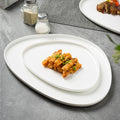 Pure white special-shaped ceramic plate for homeasymmetrical dish plate triangular steak plate western restaurant casual plate kitchen