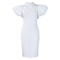 D560 women's foreign trade dress  new fashion sexy ruffle sleeve beaded party evening gown african dress