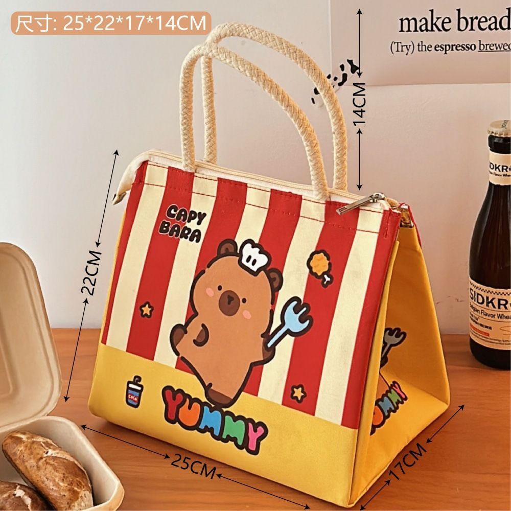 Cute bento bag, student office workers go out to bring meals, lunch bag, thickened thermal insulation bag, large-capacity portable lunch box bag