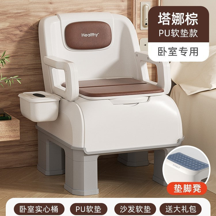 Bedside bedroom potty adult elderly toilet mobile horse room toilet chair bucket household pregnant women the elderly