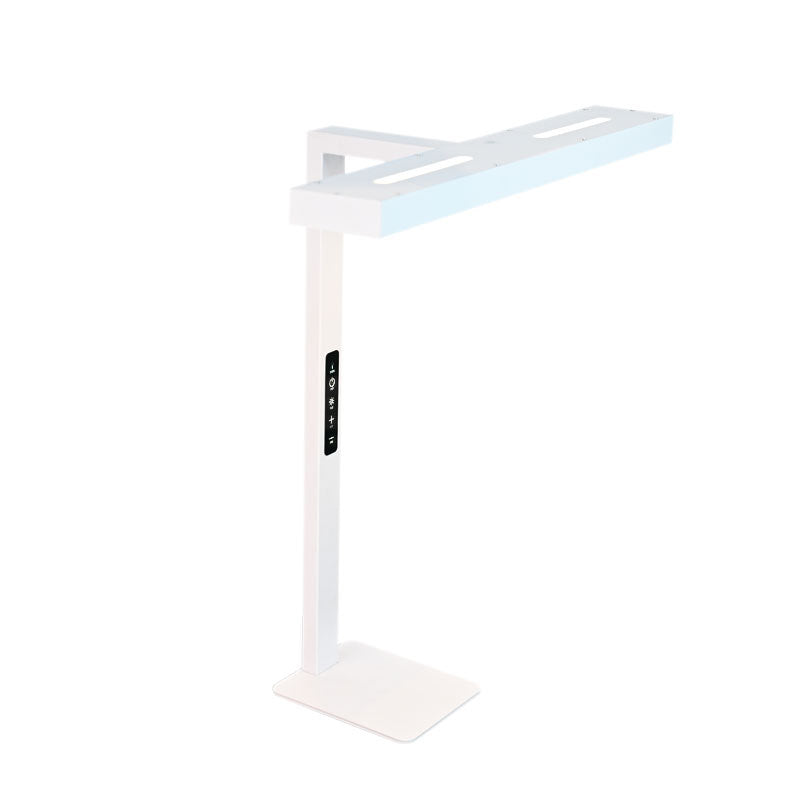 Full spectrum eye protection study desk lamp - red light, up & down illumination, clip-on/tabletop dual-use, perfect for kids' homework
