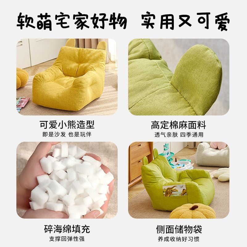 Exclusive perks! kids' lazy sofa reading nook - perfect for balconies, bedrooms, and relaxing. baby single seater small sofa