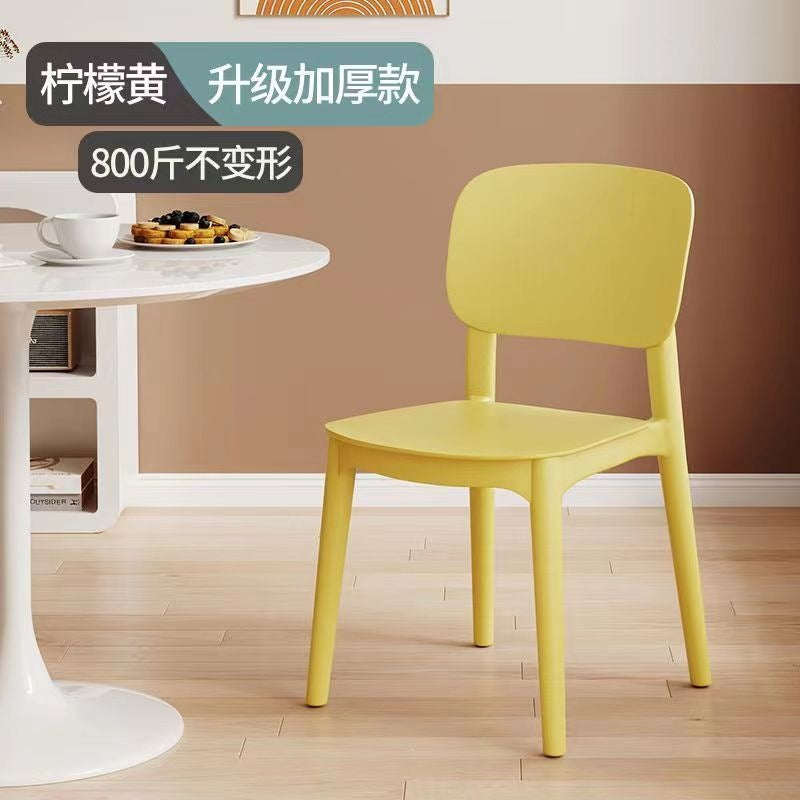 Plastic chair for homethickened dining table dining chair comfortable for long sitting commercial modern casual stool back chair