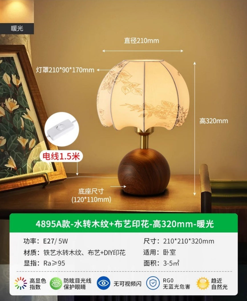 Table lamp 2025 new living room study decoration creative French retro atmosphere bedroom bedside night light 1