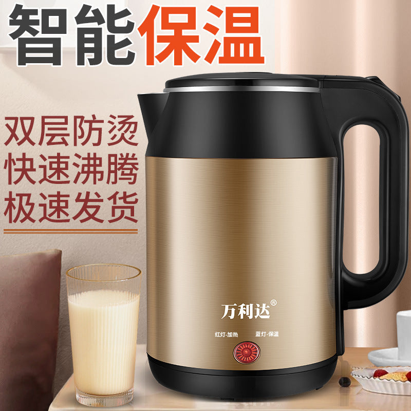 Wholesale stainless steel electric kettle from manufacturer - small appliance, home use, automatic shut-off, gift options, dropshipping available, cross-border e-commerce