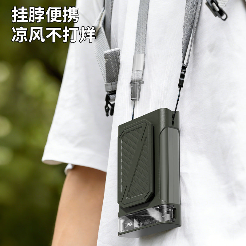 new arrival outdoor hanging waist fan portable mini small fan stepless speed portable hanging neck fan wholesale