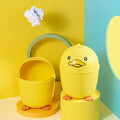 Broken shell chicken trash can small desktop swing lid paper basket bedroom bedside desk mini cute plastic storage bucket