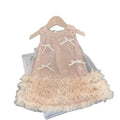 summer korean style girls' dresses: bubble gauze princess dresses with mesh skirts for young girls - wholesale supply