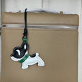 Crazy ins puppy pendant cartoon rocking dog leather pendant handmade goatskin bag pendant car keychain
