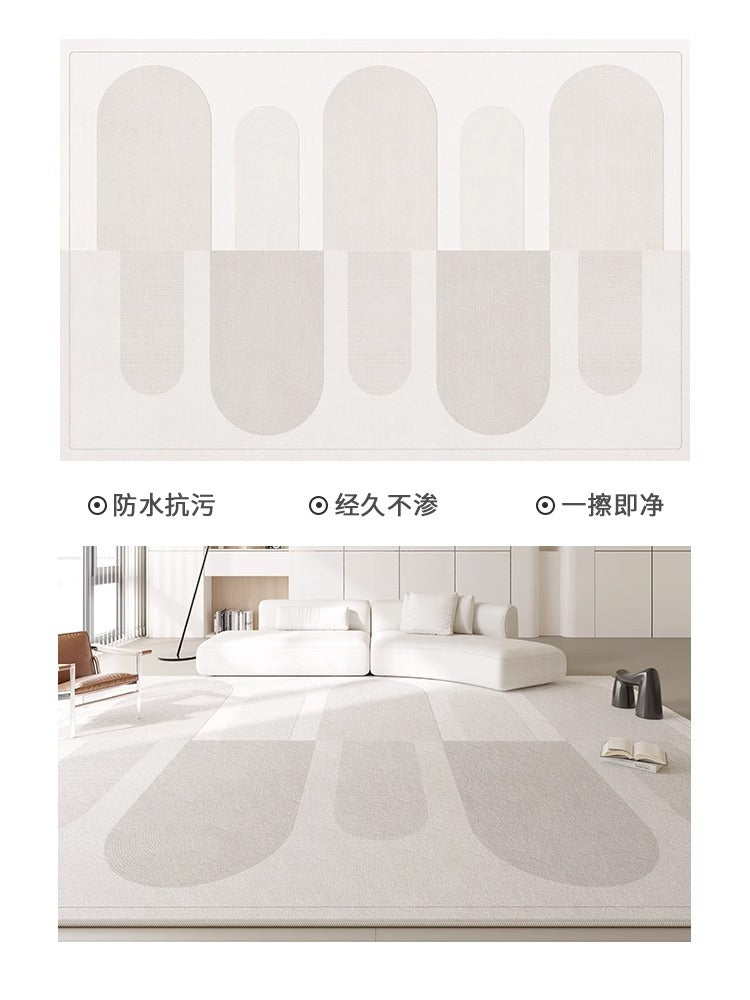 Carpet living room  new bedroom bedside sofa floor mat no-wash, wipeable, no-maintenance, light luxury, high-end cream style