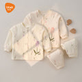 Babylon baby autumn clothes suitpure cottonkidsintimatesbaby long johns quilted pajamas thin cotton shirt heattech style