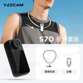 Upgraded black neckband camera set [2.7k+ wifi instant transfer] - no memory card included