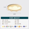 New chinoiserie walnut frame crystal water drop round led ceiling light accessible luxury bedroom master bedroom living room study