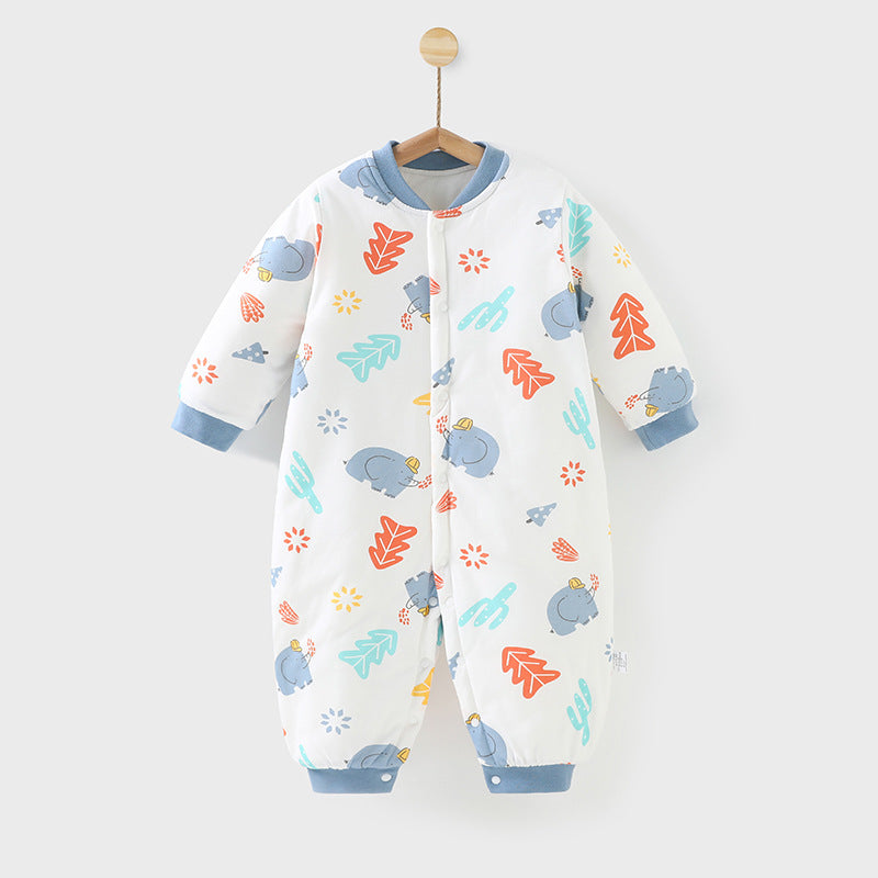 Baby clothes autumn and winter quilted warm cotton clothes newborn rompers pure cotton onesies baby thickened stylish winter outfits