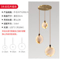 Spanish marble full copper chandelier cross-border accessible luxury duplex house stair lamp living room atrium rotate