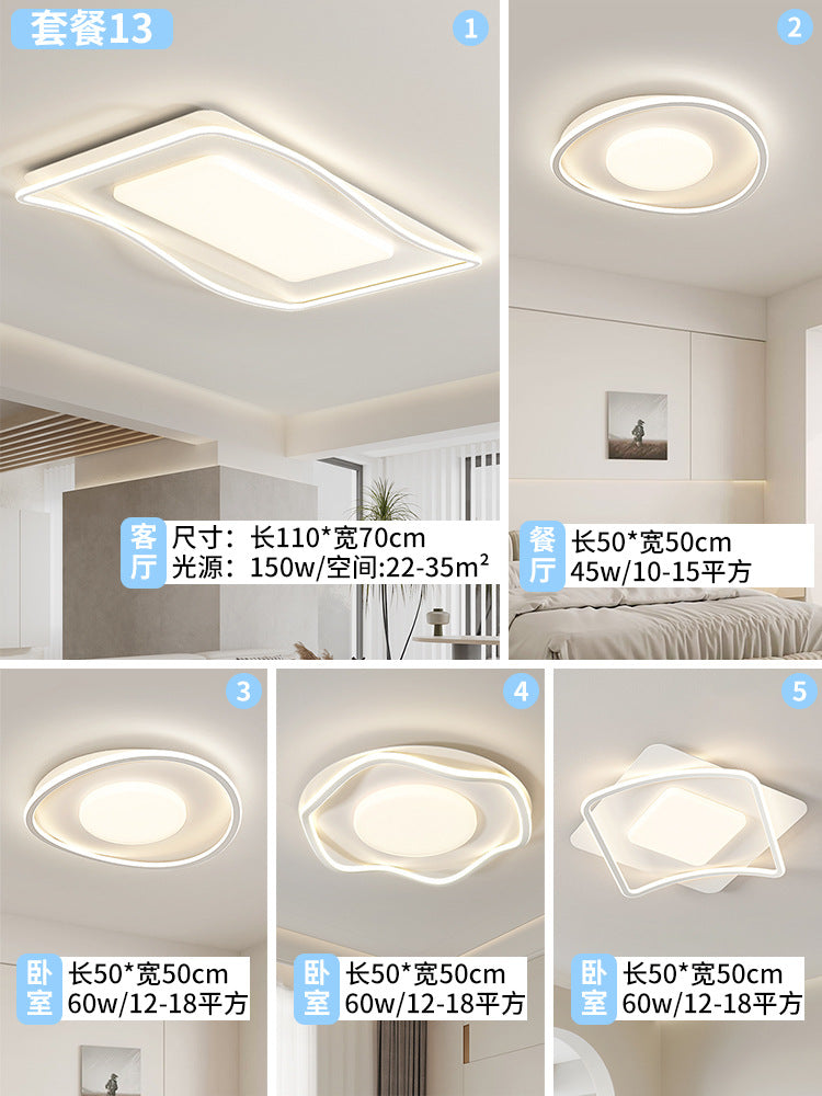 Zhongshan Lighting Factory Direct Sales Living Room Main Light Whole House Package Intelligent Voice Home Improvement Round Room Bedroom Ceiling Light