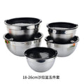 stainless steel cooking basin suitfor home baking and mixing basin, egg beating basin with lid, multi-purpose salad bowl, kimchi bowl