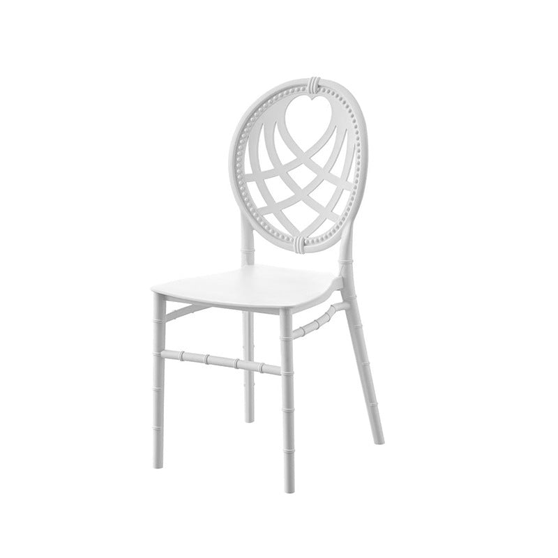bamboo chair back dining chair pp plastic all-in-one molded restaurant chair for home makeup chair ins style chair