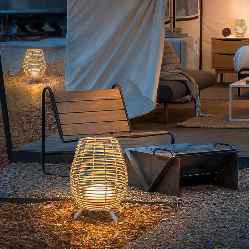 Outdoor waterproof patio light, woven floor lamp, modern minimalist villa lawn lamp, garden terrace lawn light