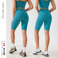 Two-piece yoga outfit set for women: high-waisted, butt-lifting yoga shorts with barely-there, supportive, shock-absorbing sports bra