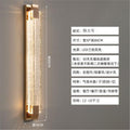 Luxury crystal wall sconce - living room accent, hallway, stairway led minimalist bedroom bedside lamp - gold finish