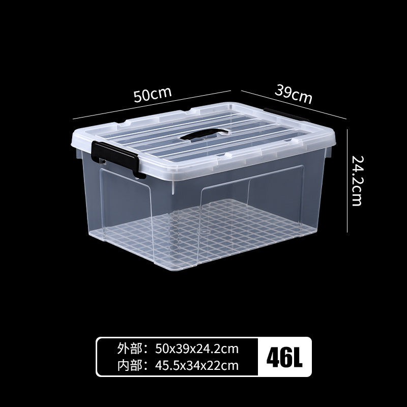 Plastic storage box, quilt storage box, toy sorting box, portable transparent books, clothes sorting storage box