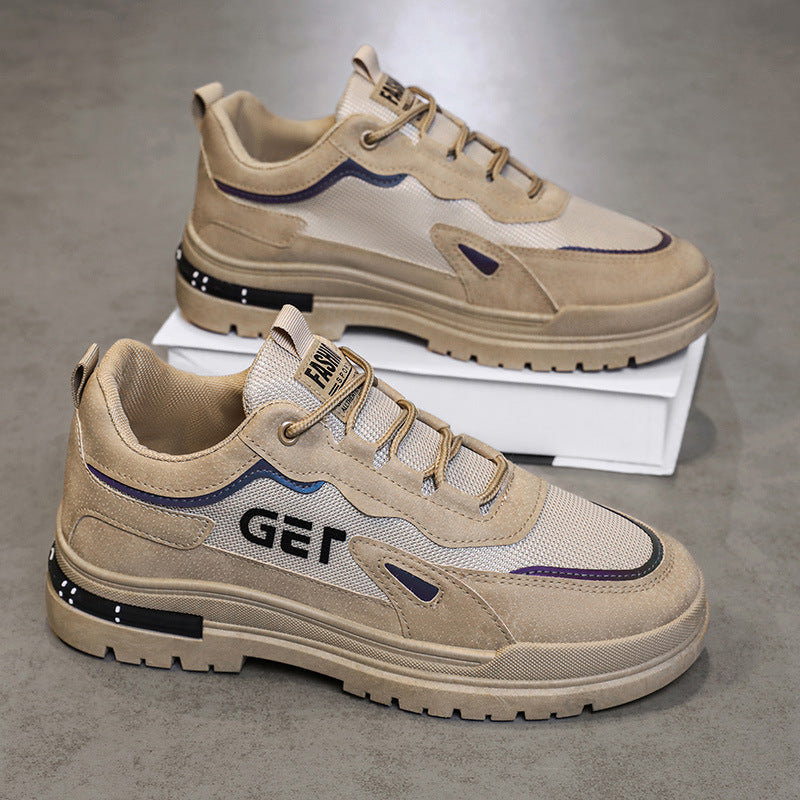 Spring work safety shoes for men, 2025 new winter work boots, mesh construction shoes, breathable mesh men's anti-slip work shoes