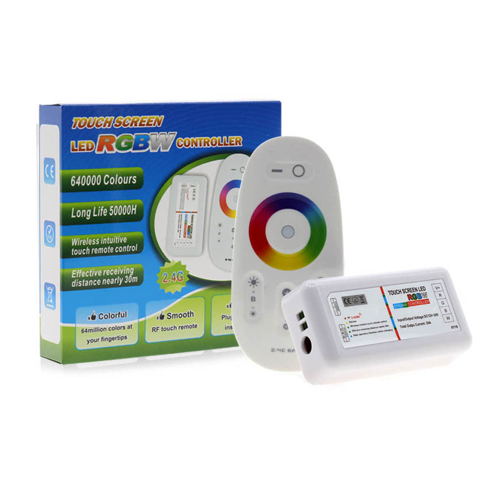 2.4G RGB colorful controller RGBW Symphony RF full touch remote control, lighting strip group controller