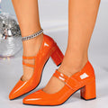 2026 summer new chunky heel slip-on buckle fashion flats - plus size retro pointed toe women's single shoes for export