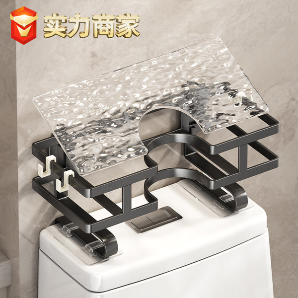 Top of the toilet, household bathroom shelf, wall-mounted non-punching toilet toilet, toilet storage and finishing rack