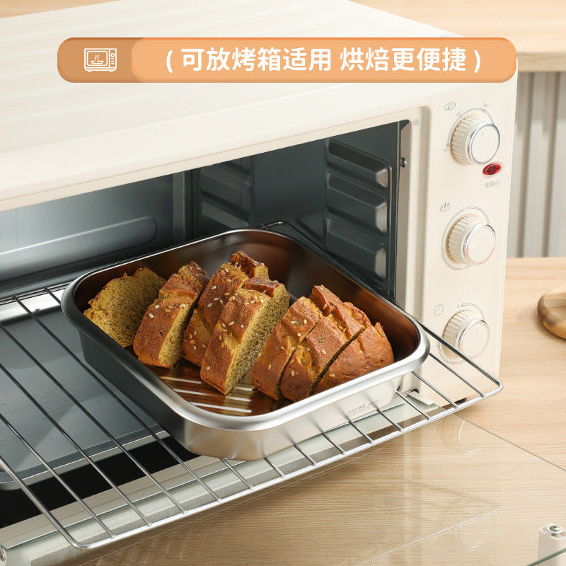 Cross-border fresh-keeping box sealed dumpling box 304 stainless steel sub-packaging refrigerator storage freezing box handle lunch box wholesale