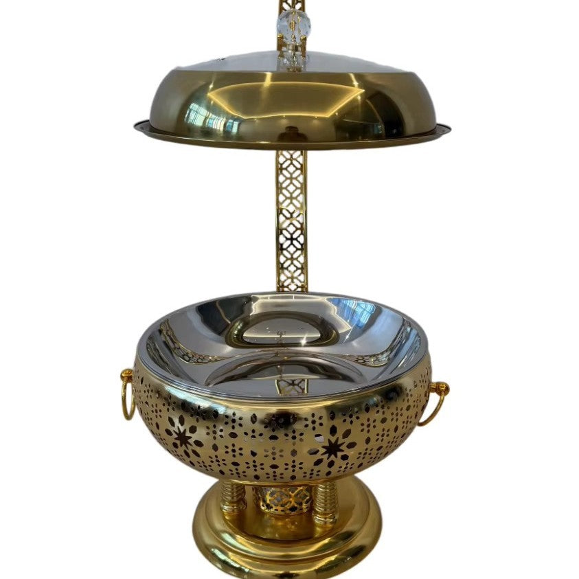 Gold stainless steel buffet warmer - 8l hotel wedding insulated buffet stove - in stock & wholesale