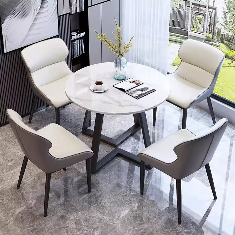 Round table for home negotiation small apartment table and chair modern dining table casualaccessible luxury reception casual round dining table and chair combination