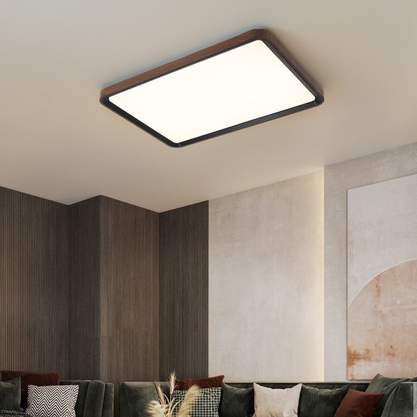 [Strict selection] Living room main lamp retro walnut furniture bedroom lamp log wind ceiling lamp new Chinese lamps