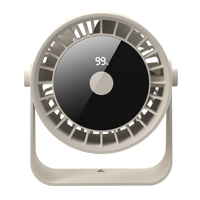 2025 new desktop air circulator fan - usb wall-mounted, home & office, rechargeable, digital display, high-speed mini fan