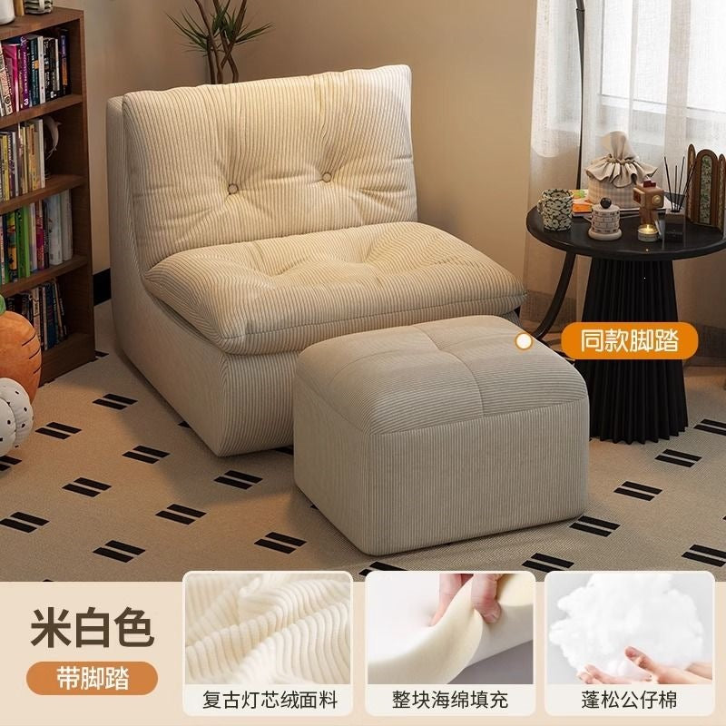 Lazy sofa can lie down and sleep in small apartment for home popular single sofa balcony casualretro square back chair