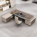 Luxury executive office desk and chair set - modern minimalist manager/ceo desk - painted finish - executive office furniture