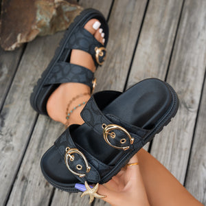 summer new arrival: plus size women's casual comfortable fashionable slip-on sandals for wholesale