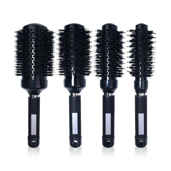 Cross-border supply factory high temperature resistant ceramic aluminum tube roller comb curling comb bristle comb can be customized color logo