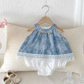 Infant and toddler sundress -  new collection: spaghetti strap princess dress, bohemian vacation style, crawling suit