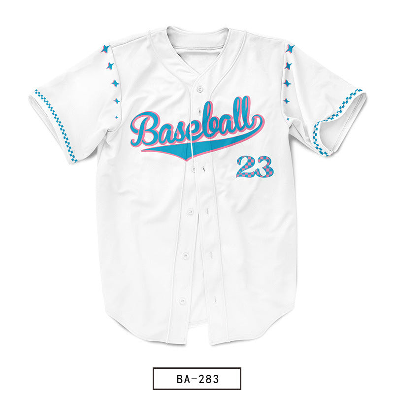 Sublimation custom American baseball jersey sports jacket sticker embroidered softball jersey competition men's and women's baseball jersey printing