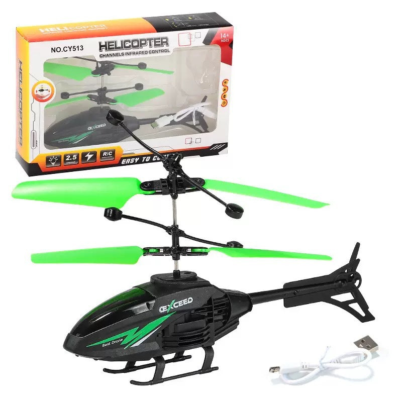 apache remote control airplane - kids' gesture sensing hovering helicopter - durable, rechargeable flying toy