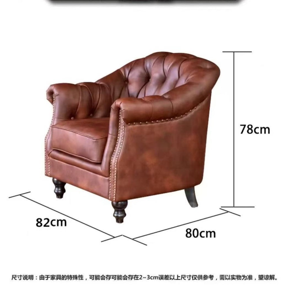 American retro tiger chair casual hotel bar cafe clothing store industrial style pull button single sofa chair
