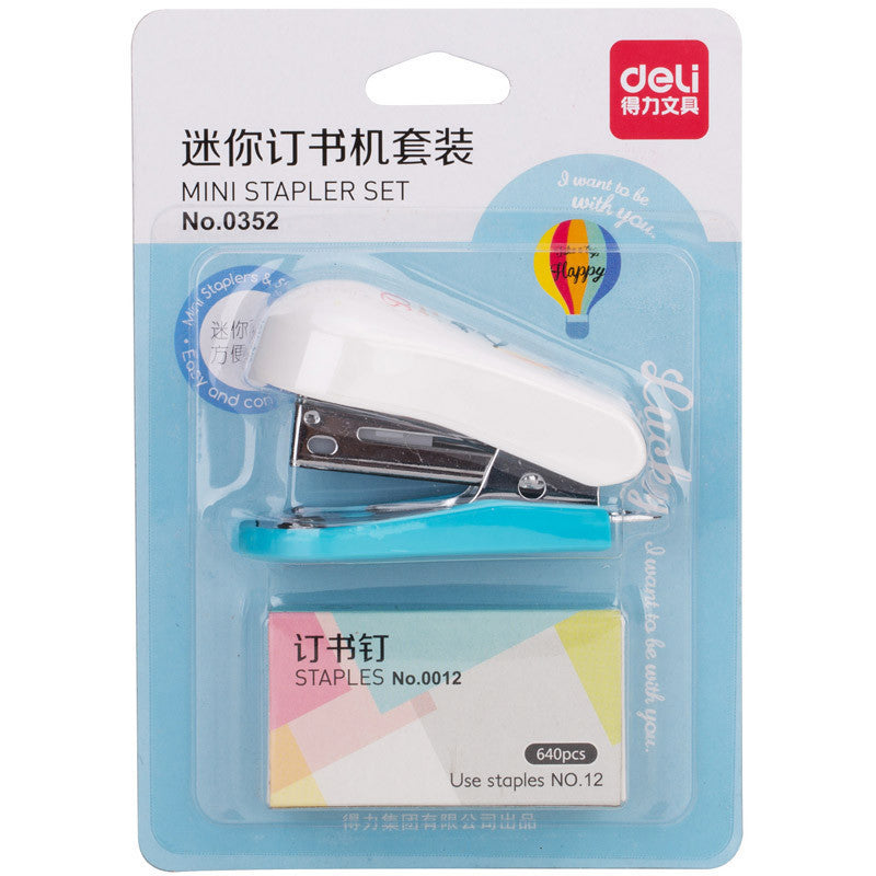 Deli 0352 Cute Cartoon Mini Stapler 12 #Stapler with 24/6 Staples