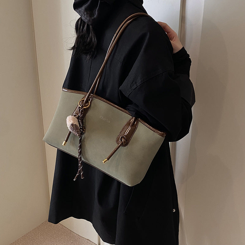 Retro large-capacity bag women's autumn and winter new foreign-style texture shoulder bag casual messenger bag small square bag tote bag