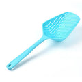 Large all-in-one long handle grid spatula, plastic ice spatula, water-proof spatula, draining spatula, draining spoon