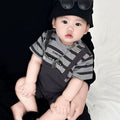 Baby summer clothes boys' rompers short sleeve summer thin outwear infant summer super cute crawling suit