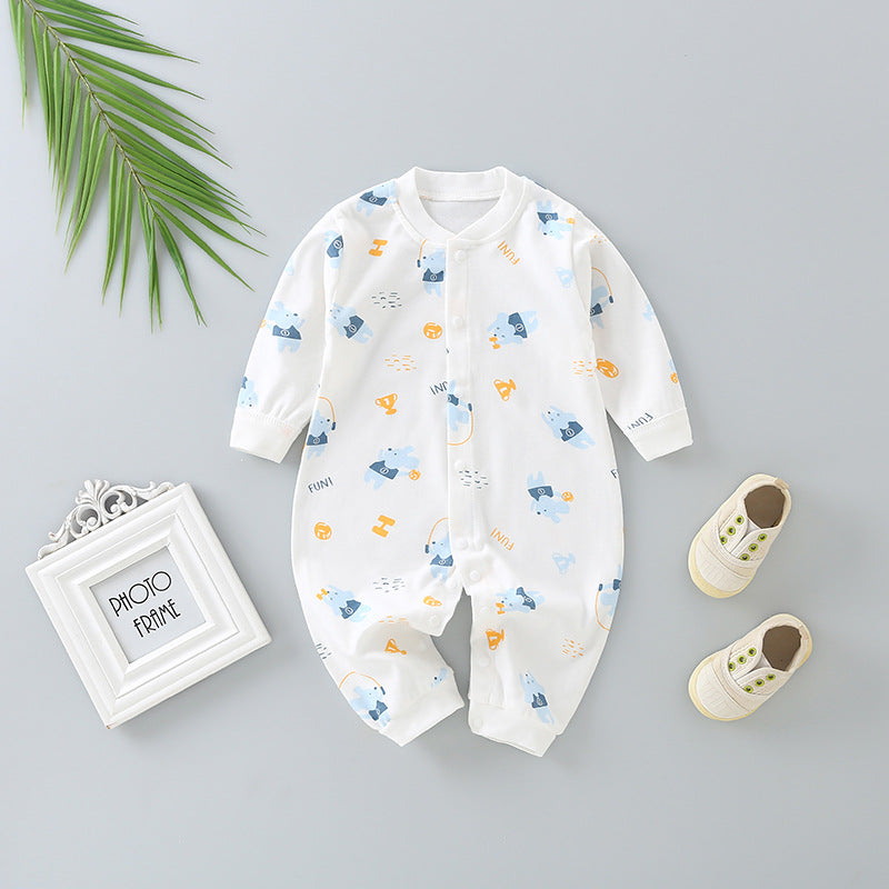 Baby clothes spring/autumn long-sleeve romper newborn 0-3 years old boy/girl pure cotton onesie crawling suit