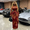 african women's fashion:  summer new arrivals - sexy & elegant printed cutout ruched bodycon dress